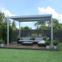 X-Metal Pergolas bioclimatiques Gris Aluminium 12m²