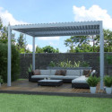 X-Metal Pergolas bioclimatiques Gris Aluminium 12m²