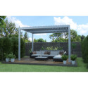 X-Metal Pergolas bioclimatiques Gris Aluminium 12m²