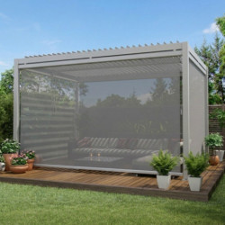 X-Metal Pergolas bioclimatiques Gris Aluminium 16m²