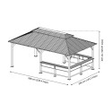 Sojag Gris Aluminium 19m²