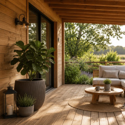 DecoIndo Marron / bois naturel Bois de cocotier