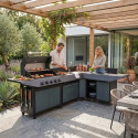 Cuisine BURN 80 Premium gaz avec évier et desserte - Cook'in Garden