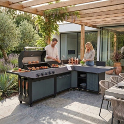 Cuisine BURN 80 Premium gaz avec évier et desserte - Cook'in Garden