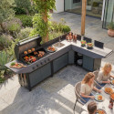 Cuisine BURN 80 Premium gaz avec évier et desserte - Cook'in Garden