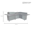 Cuisine BURN 80 Premium gaz avec évier et desserte - Cook'in Garden