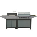 Cuisine BURN 80 Premium gaz avec évier et desserte - Cook'in Garden