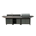 Cuisine BURN 80 Premium gaz avec évier et desserte - Cook'in Garden