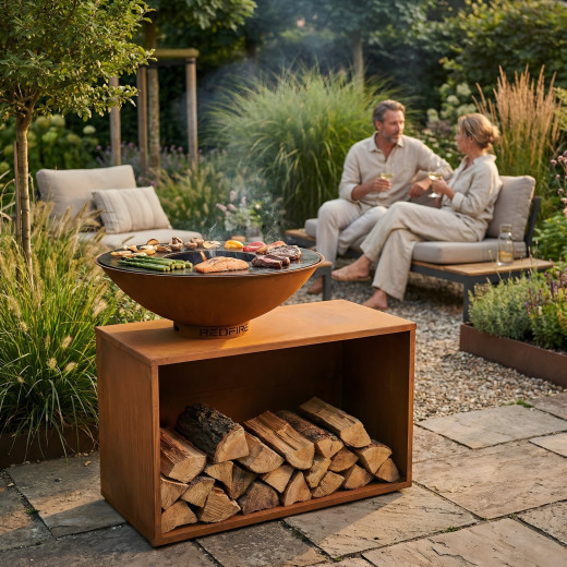 Table de cuisson Onyx Rusty 80 en Acier Corten - Redfire