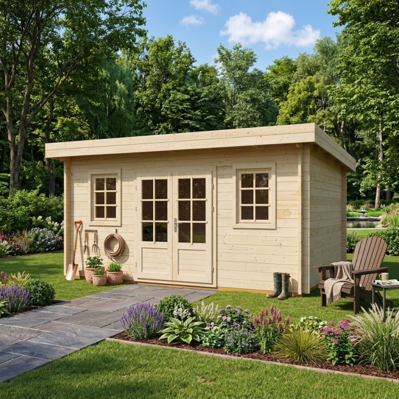 Gardy Shelter Naturel Bois massif 19.82m²