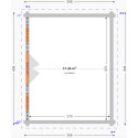 Gardy Shelter Naturel Bois massif 19.82m²