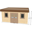 Gardy Shelter Naturel Bois massif 19.82m²