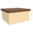 Gardy Shelter Naturel Bois massif 19.82m²