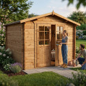 Gardy Shelter Marron Bois massif 9m²