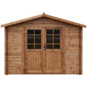 Gardy Shelter Marron Bois massif 9m²