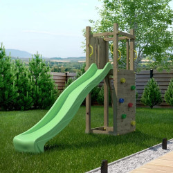 Chalet et Jardin Marron Bois massif
