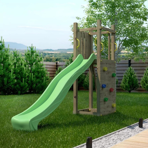Chalet et Jardin Marron Bois massif