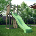 Chalet et Jardin Marron Bois massif