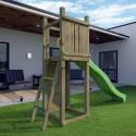 Chalet et Jardin Marron Bois massif