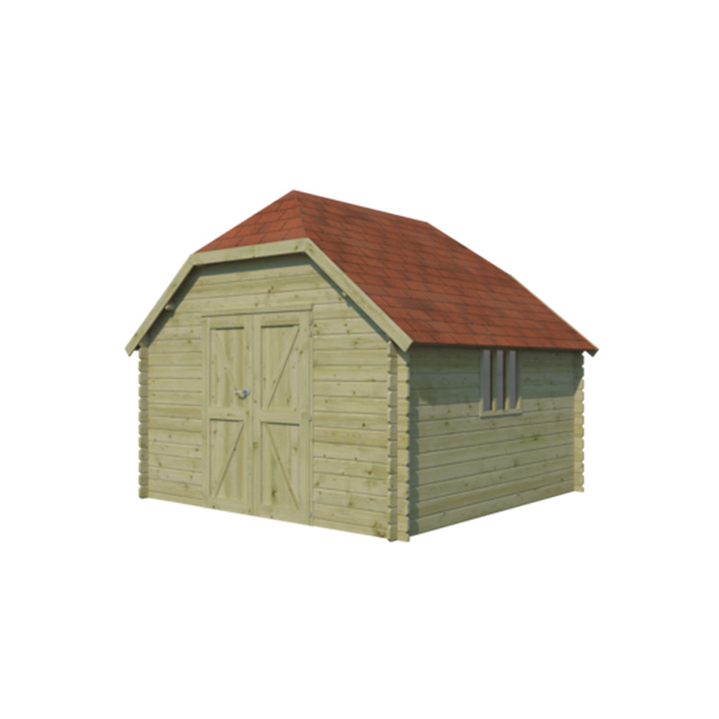 Woodlands Marron Bois massif 12.6m²