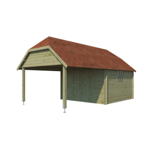 Woodlands Marron Bois massif 23m²