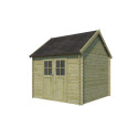Woodlands Marron Bois massif 8.7m²