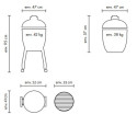 Kamado JUNIOR Pro 2.0 Noir + Chariot - Monolith BBQ