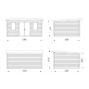Palmako Gris Bois massif 16.5m²