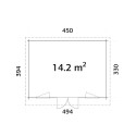 Palmako Gris Bois massif 16.5m²