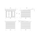 Palmako Blanc Bois massif 8.9m²