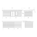 Palmako Gris Bois massif 22.2m²