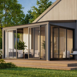 Palmako Gris Bois massif 12.5m²