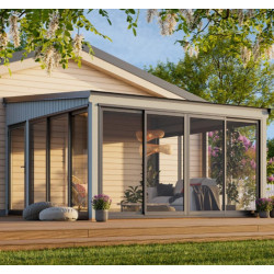 Palmako Gris Bois massif 17.64m²