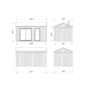 Palmako Marron Bois massif 19m²