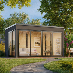 Palmako Gris Bois massif 13.4m²