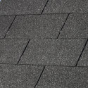 Shingles rectangulaires asphalte 3m² - Noir - Gardenas
