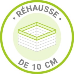 Réhausse de 10cm supplémentaires pour abri 9m² 28mm brut Gardy Shelter