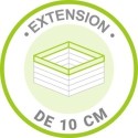 Réhausse de 10cm supplémentaires pour abri 16m² 28mm brut Gardy Shelter