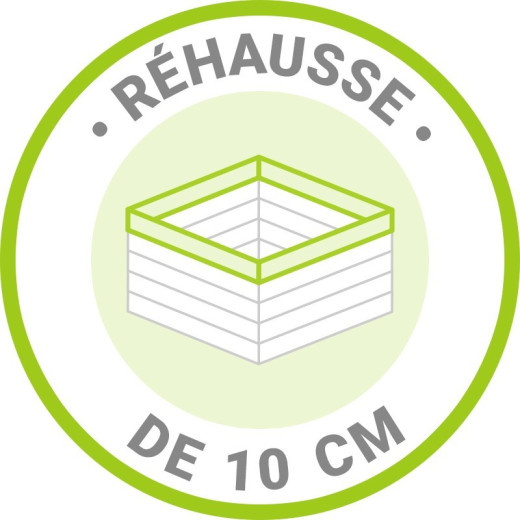 Réhausse de 10cm supplémentaires pour abri 19,8m² 28mm brut Gardy Shelter