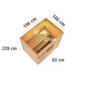 Karibu Sauna d'extérieur Bois massif Gris