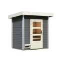 Karibu Sauna d'extérieur Bois massif Gris