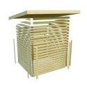 Karibu Sauna d'extérieur Bois massif Gris