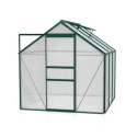Serre de jardin en alu vert et polycarbonate 6mm - Venus 3800 - Vitavia