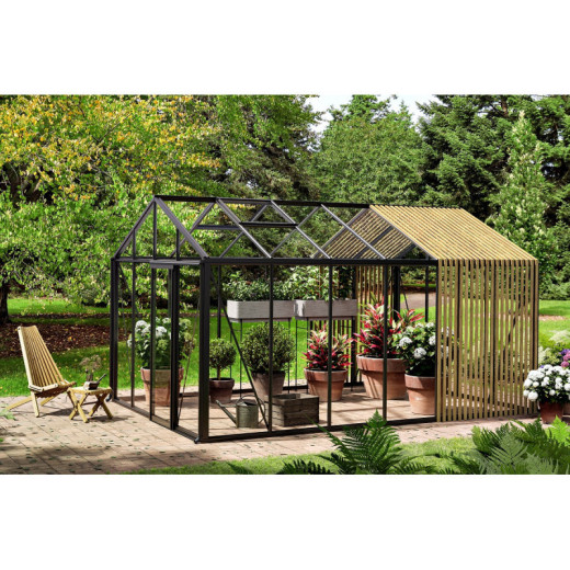 BloomCabin Serre de jardin en verre Gris 14.3m²