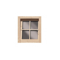 Fenêtre oscillo-battante 69x80cm bois brut