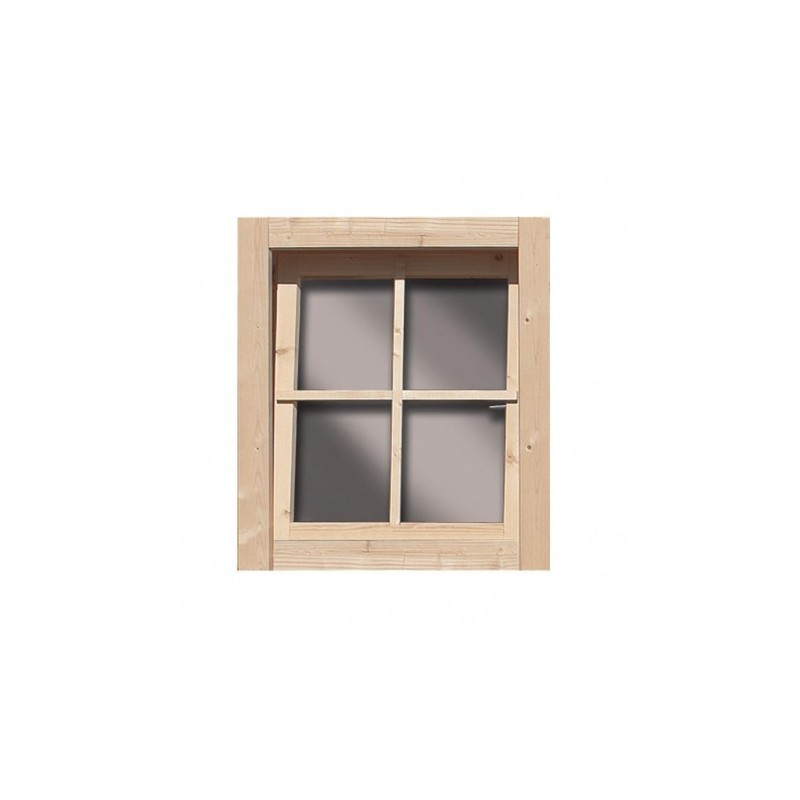 Fenêtre oscillo-battante 69x80cm bois brut