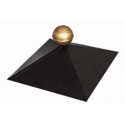 Ornement de faîtage 4 pans - boule de pointe Karibu