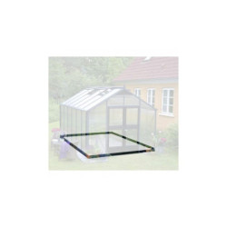 Embase pour serre Premium 10,9 m² en aluminium laqué noir - Juliana