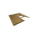 Plancher pour abri de jardin en bois massif 19,8m² traité et teinté marron Gardy Shelter