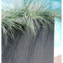 Bac à plantes en fibre de terre 80x30xH.92cm gris plomb